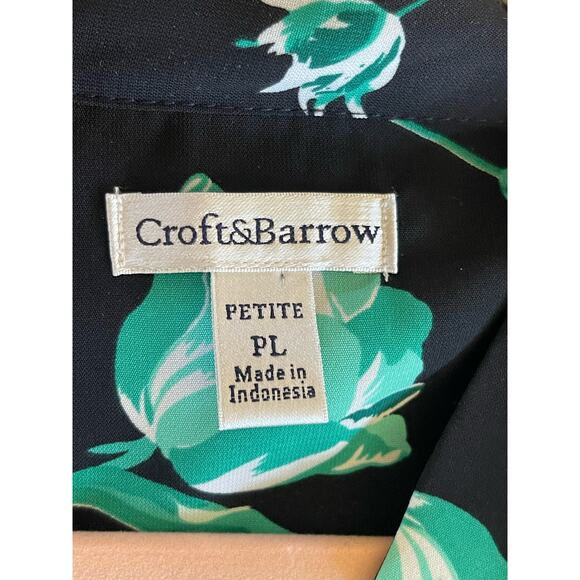Vintage by CROFT & BARROW Black Floral Petite Large - Picture 5 of 6